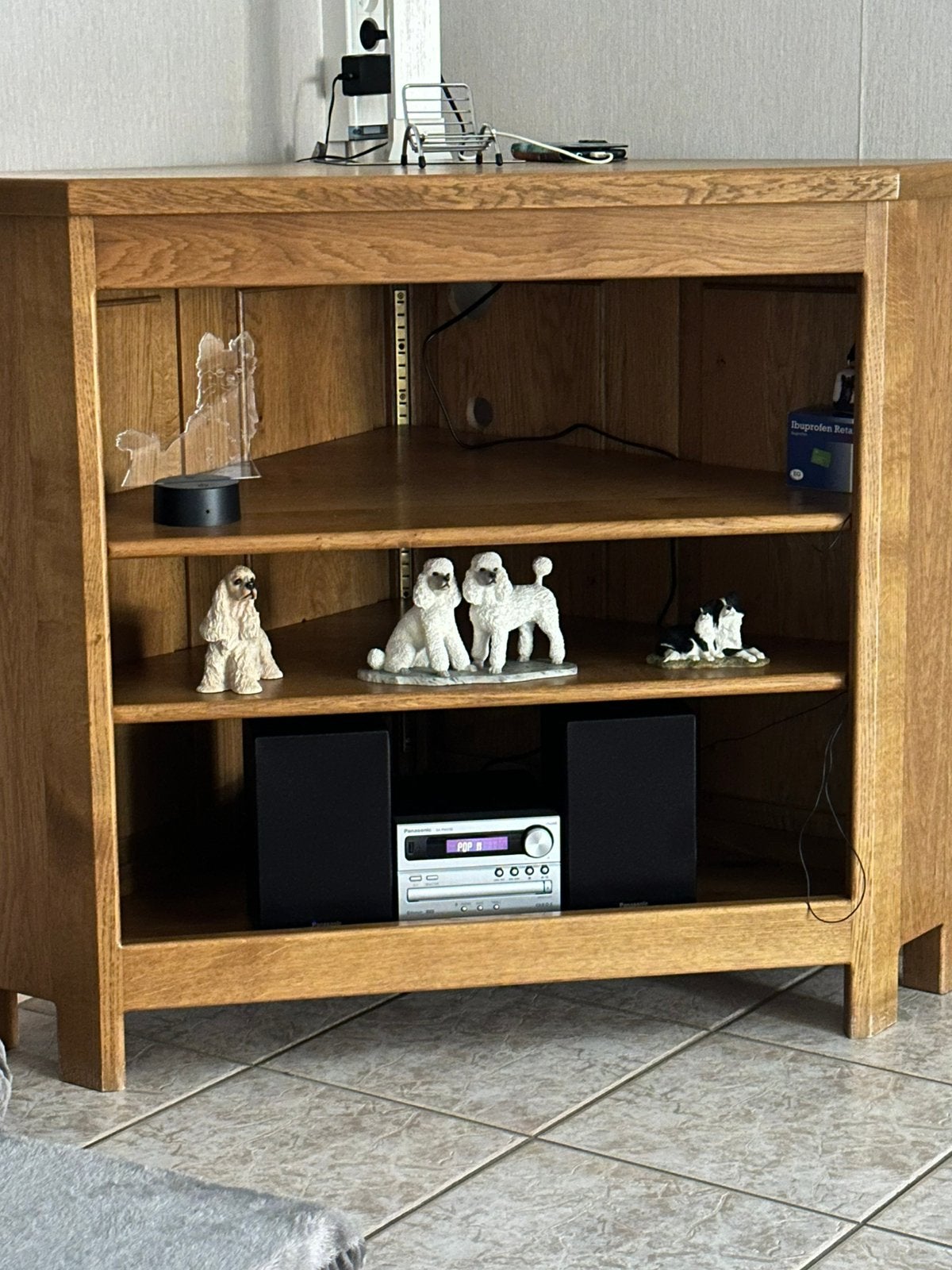 Meuble TV en coin, Enlèvement, Utilisé, Chêne