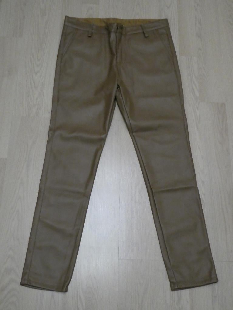 Pantalon marron effet cuir, Enlèvement ou Envoi, Neuf, Brun