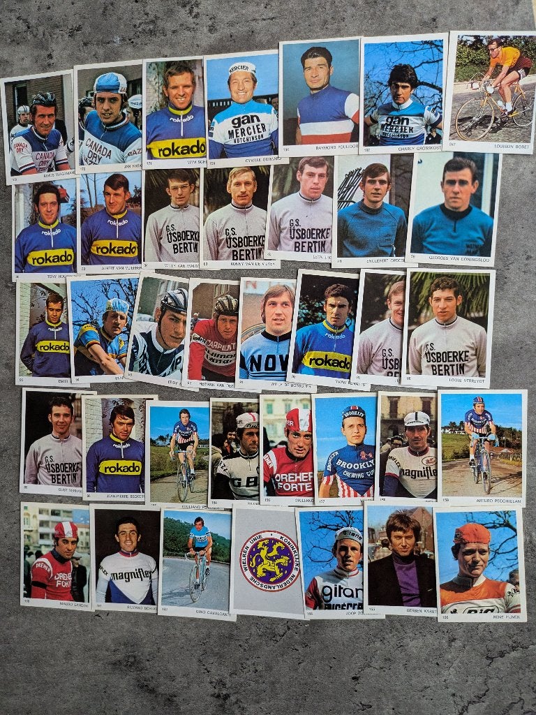 WIELRENNERS stickers anno 1973 SPRINTERS 73 Nomedia 37x, Verzenden, Zo goed als nieuw