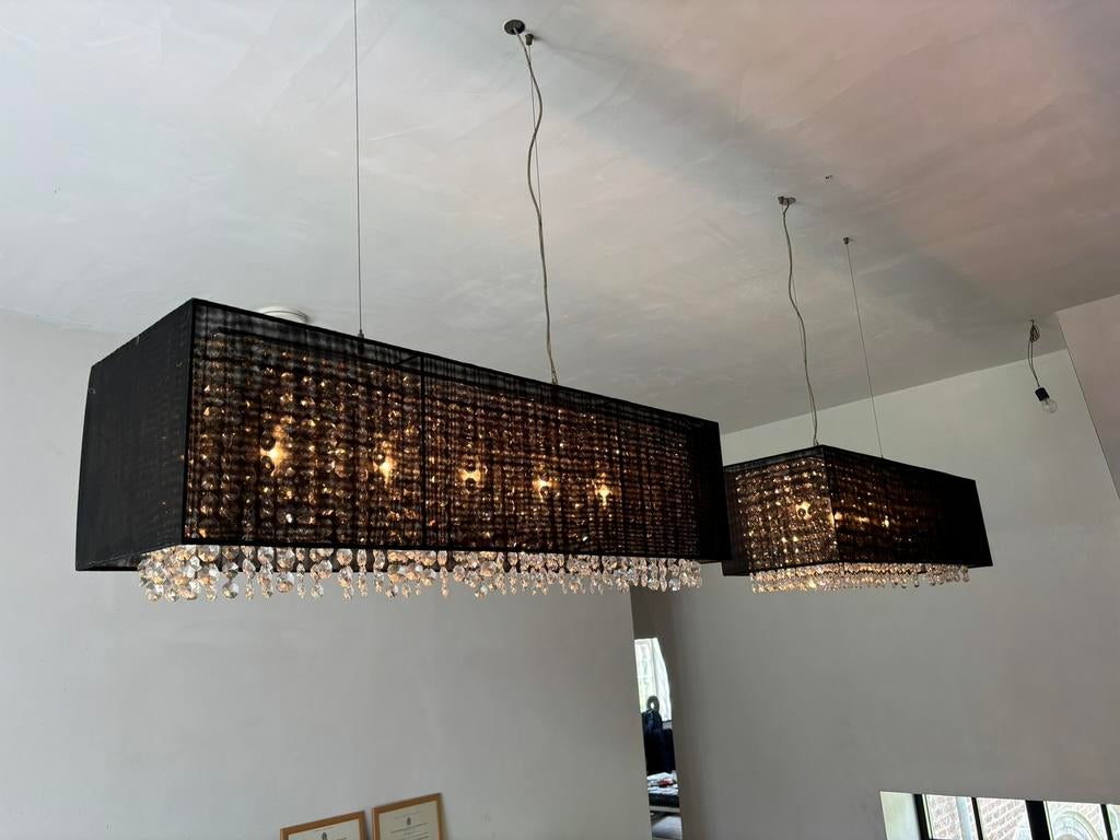 3 lampen met swarovski kristal, Antiek en Kunst, Ophalen