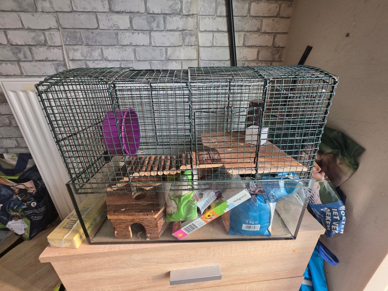 Kooi voor een hamster of klein knaagdier, Ophalen, Kooi, Hamster