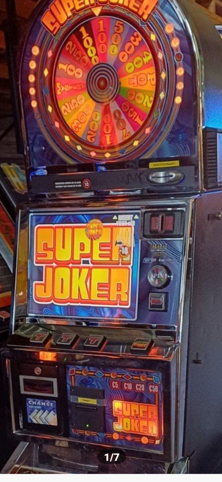 Gokkast cafespel Super Joker, Euro, Enlèvement