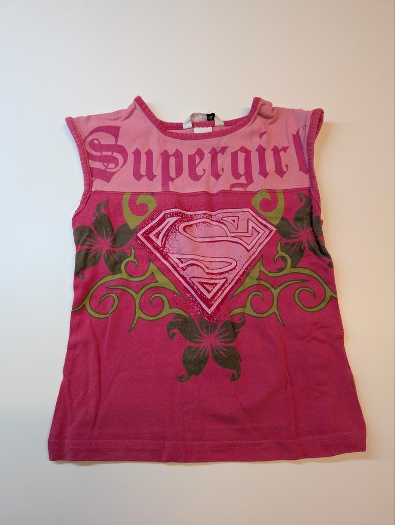 H&M topje van Supergirl voor 4/5 jaar, Meisje, H&M, Ophalen of Verzenden, Zo goed als nieuw