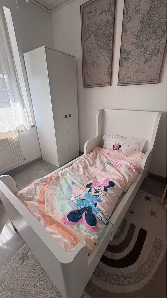 Chambre enfant lit extensible + armoire + matelas mousse, Maison & Meubles, Enlèvement, Utilisé, Une personne