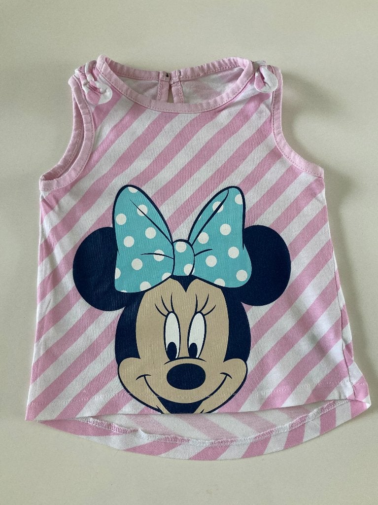 Chemise sans manches « Disney Baby » (Minnie Mouse) New-80, Neuf, Enlèvement ou Envoi, Disney Baby, Chemisette ou Manches longues