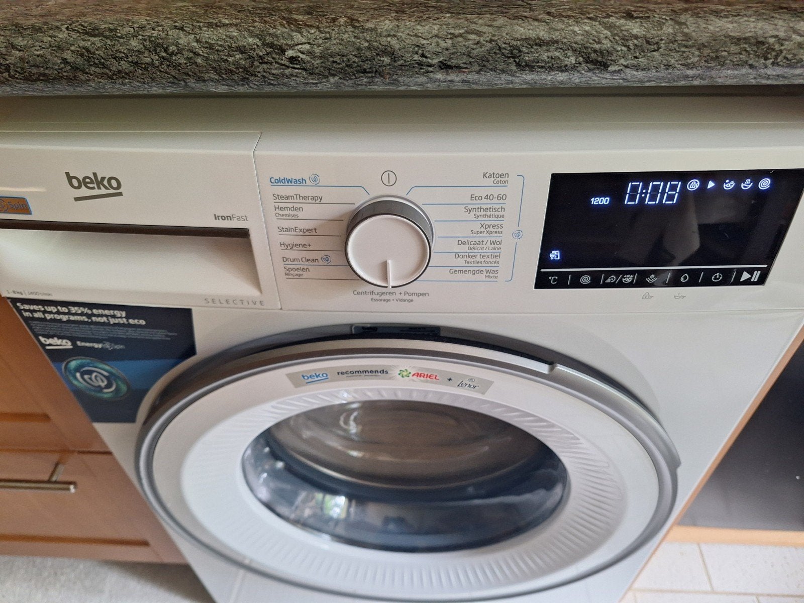 Beko wasmachine 8 kilo, 1400 T in uitstekende staat, Ophalen