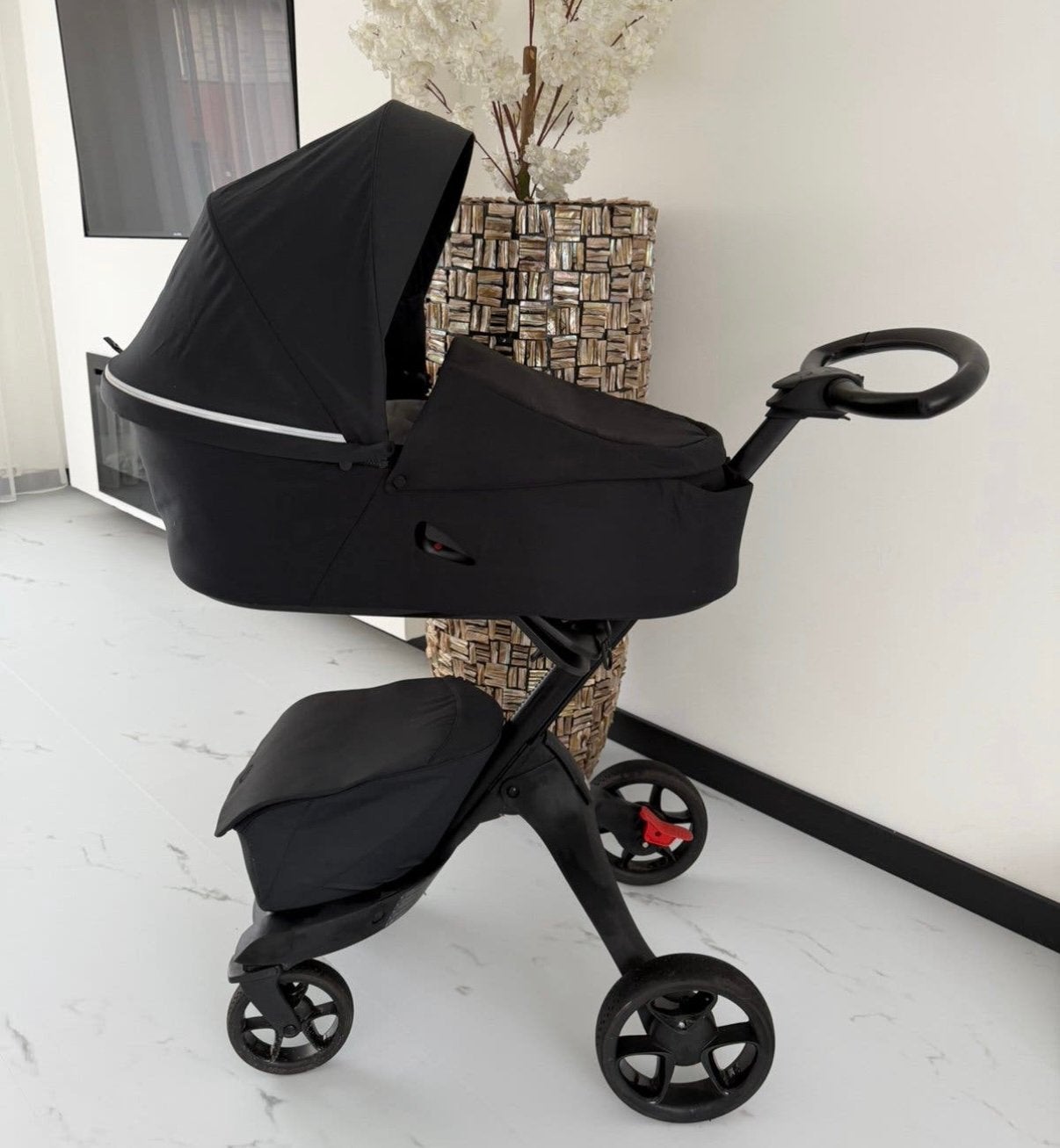 Stokke Xplory X STOKKE-wandelwagen - zwart (rich black, Kinderen en Baby's, Ophalen, Zo goed als nieuw, Kinderwagen