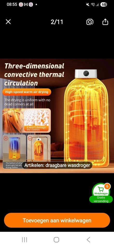 Kleding droger nieuw, Elektronische apparatuur, Droogkasten, Ophalen