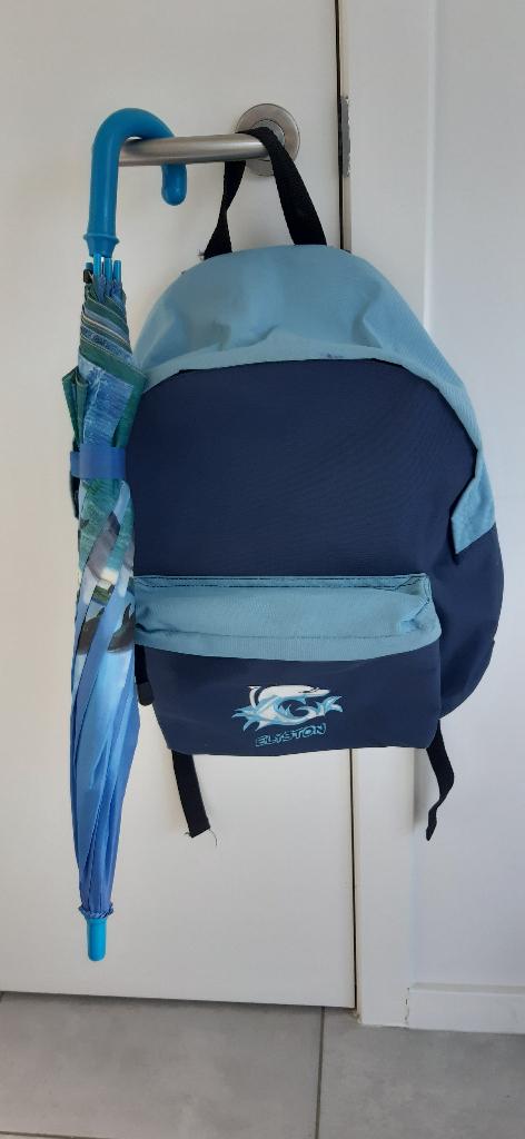 Rugzak dolfijn + paraplu  , rugtas Elyston, Blauw, Minder dan 40 cm, Ophalen of Verzenden, Zo goed als nieuw