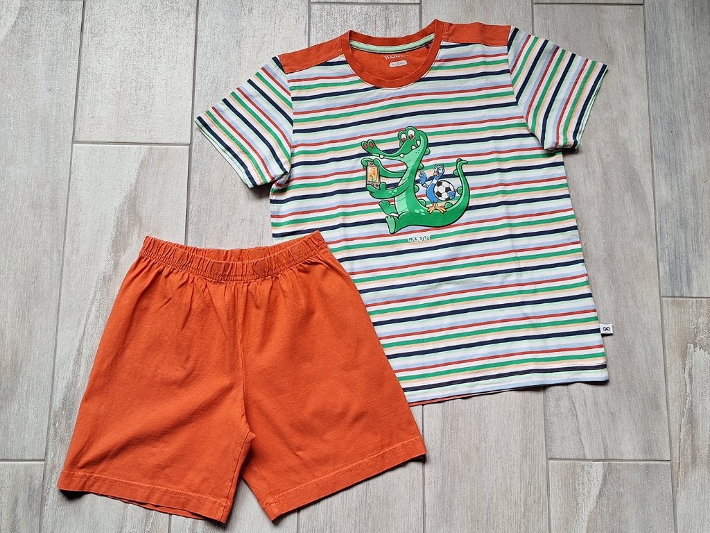 ★ M128 - Woody zomerpyjama thema krokodil, Nacht- of Onderkleding, Gebruikt, Ophalen of Verzenden, Jongen