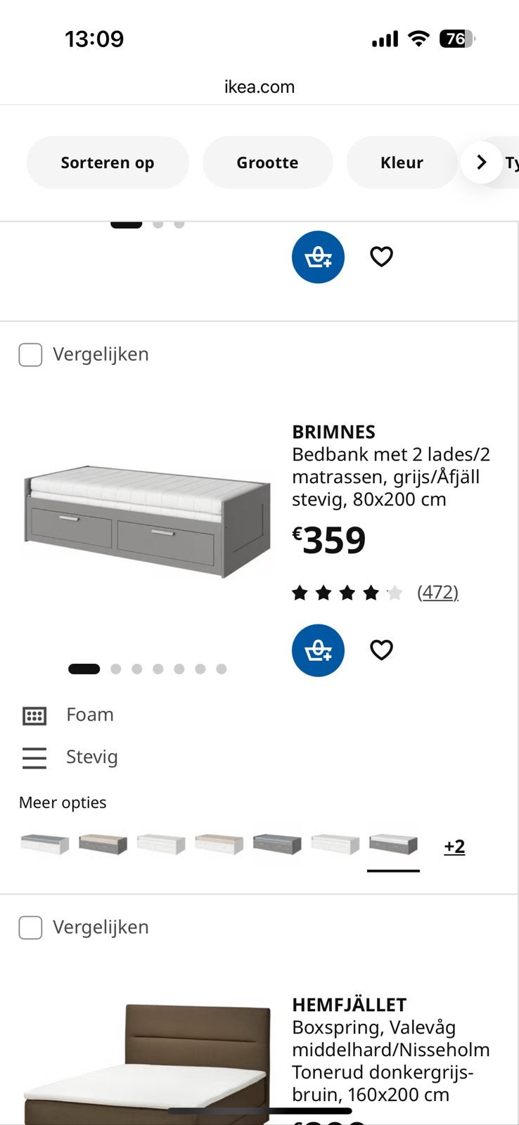 Bed ikea, Enlèvement, Utilisé, 200 cm, 80 cm