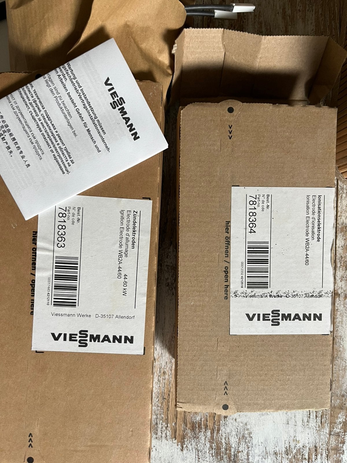 Viessmann elektrode (ontsteking & ionisatie), Ophalen, Nieuw