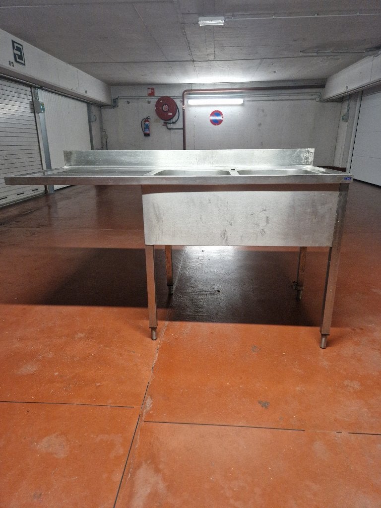 EVIER INOX SUR PIED, Enlèvement ou Envoi, Utilisé, Inox