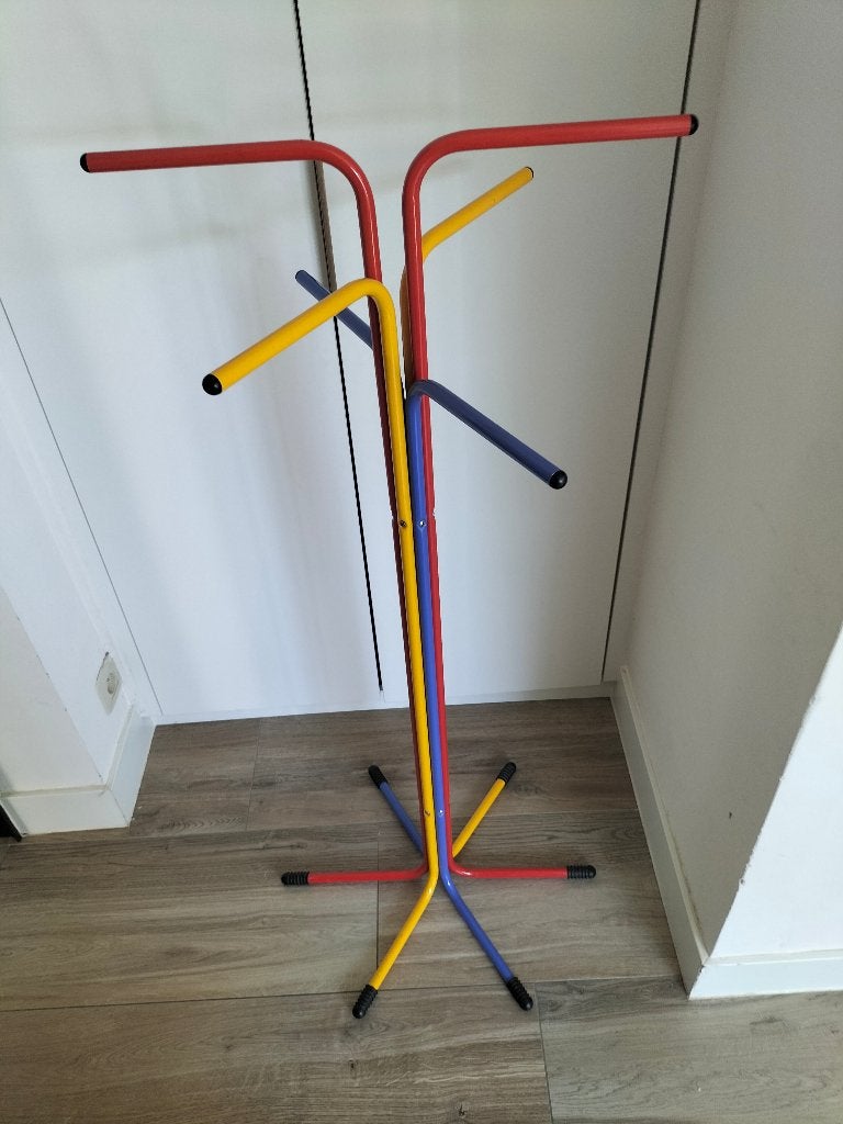 Vintage metalen kapstok 3 kleuren, Huis en Inrichting, Woonaccessoires | Kapstokken, Ophalen, Zo goed als nieuw, Metaal, Staande kapstok