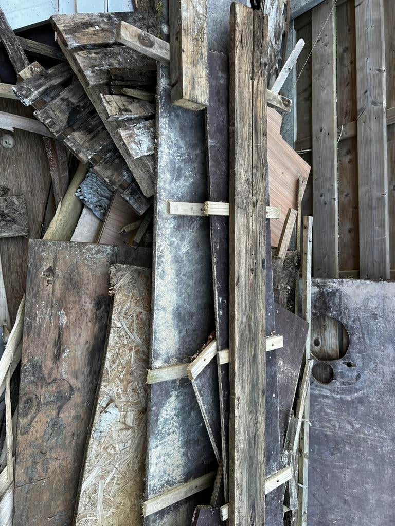 Oud hout / over van verbouwing, Ophalen, Gebruikt, Overige houtsoorten, Overige typen