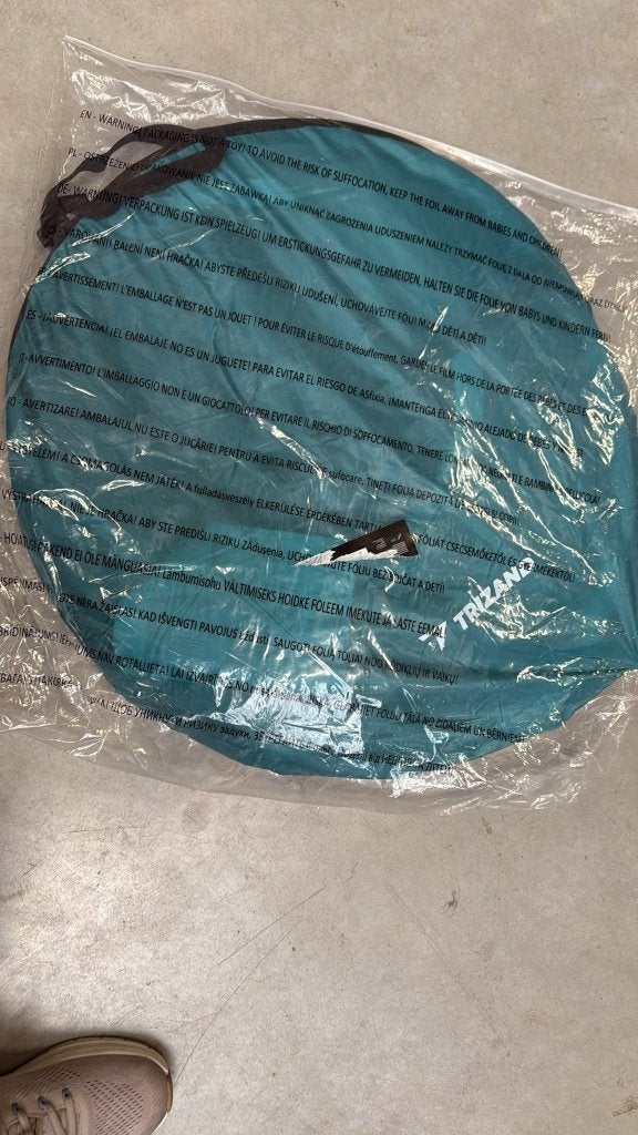 Pop-up Strandtent 3 Personen 200x120x110 cm – Blauw – Nieuw, Caravans en Kamperen, Ophalen, Zo goed als nieuw, Tot en met 3