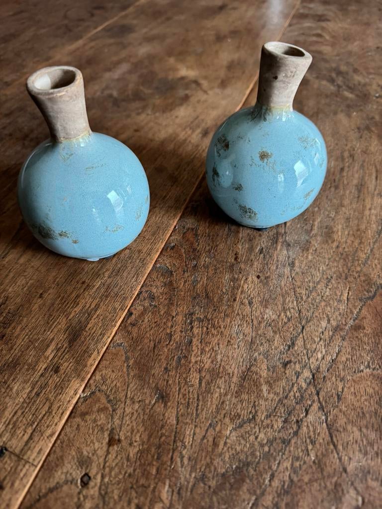 Twee kleine vaasjes Serax, Ophalen of Verzenden, Zo goed als nieuw, Blauw