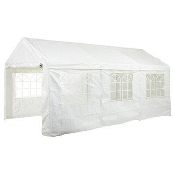 8 partytenten 3x6m in handige houten boxen, Ophalen, Gebruikt, Opvouwbaar, Partytent