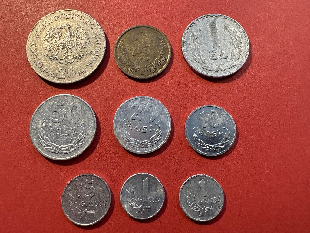 Pologne - lot de 9 pièces 3ième zloty (1949-1994) (#149#), Enlèvement ou Envoi, Pologne, Série