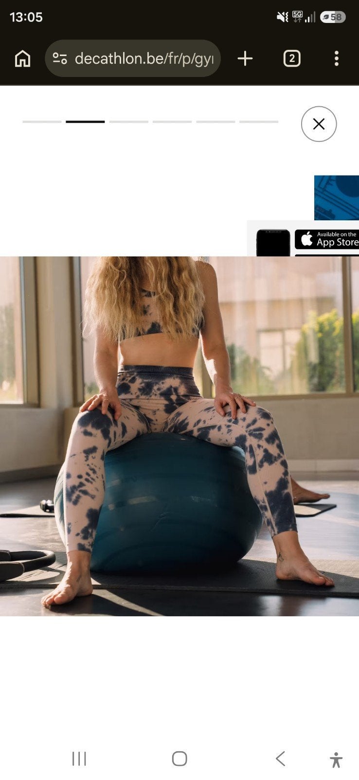Ballon de fitnes / yoga - 55cm Domyos 71407, Enlèvement ou Envoi