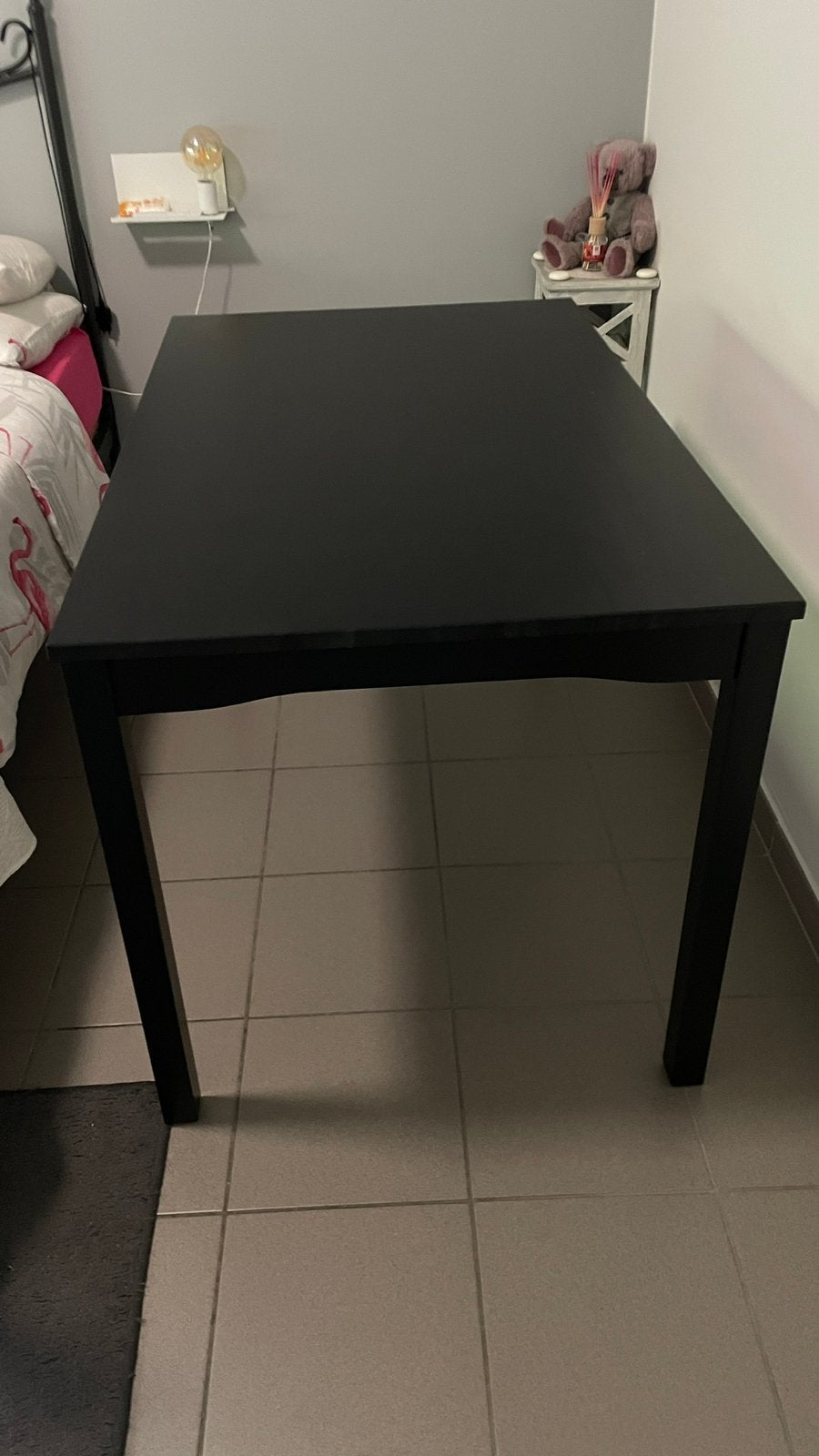 zwarte tafel, Huis en Inrichting, Tafels | Eettafels, Ophalen, Zwarte tafel, modern, 100 tot 150 cm, 50 tot 100 cm