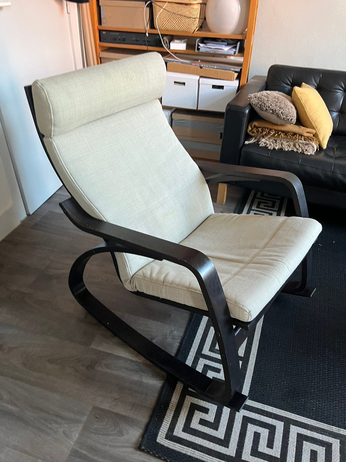 Ikea schommelstoel (Poäng), Huis en Inrichting, Stoelen, Ophalen, Zo goed als nieuw