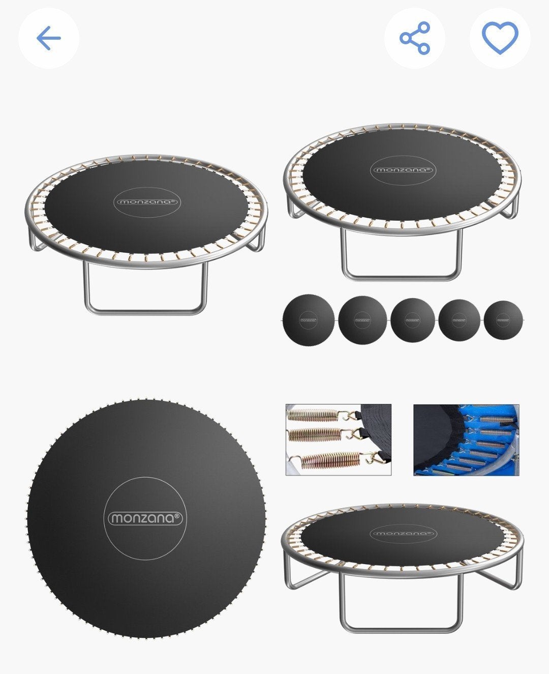 Springmat trampoline, Ophalen