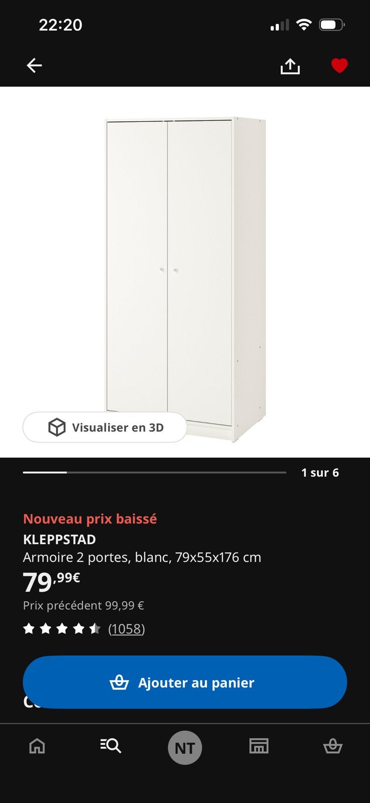 Armoire ikea, Maison & Meubles, Armoires | Penderies & Garde-robes, Enlèvement, Comme neuf
