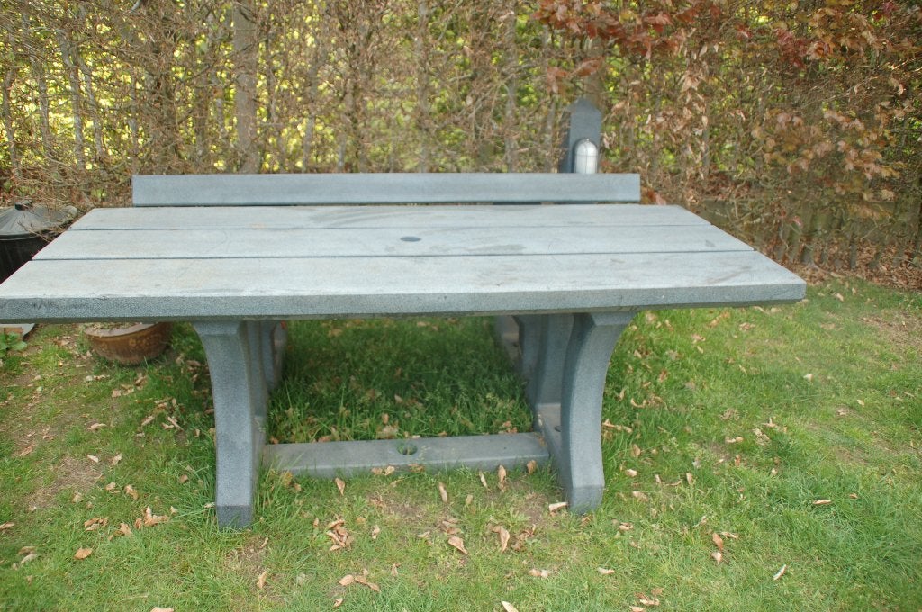tuinset, tuintafel met twee banken, Ophalen, Gebruikt