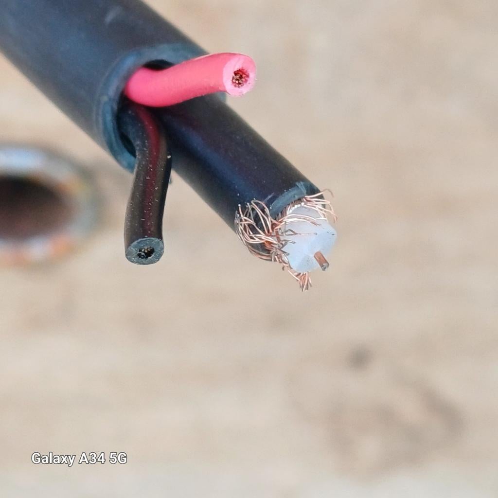 Câble caméra coax Rg59 + 2x0,75mm, Enlèvement, Neuf, Câble ou Fil électrique