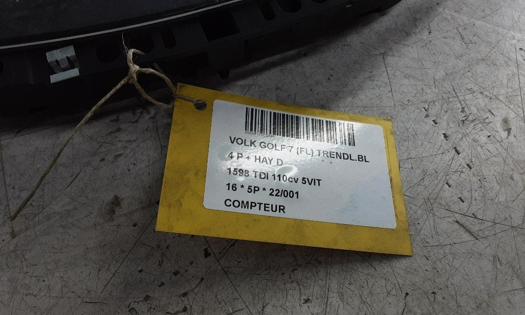 COMPTEUR DE VITESSE Volkswagen Golf VII (AUA) (5G1920741A), Volkswagen, Volkswagen AG, Utilisé, Kundenbetreuung@volkswagen.de