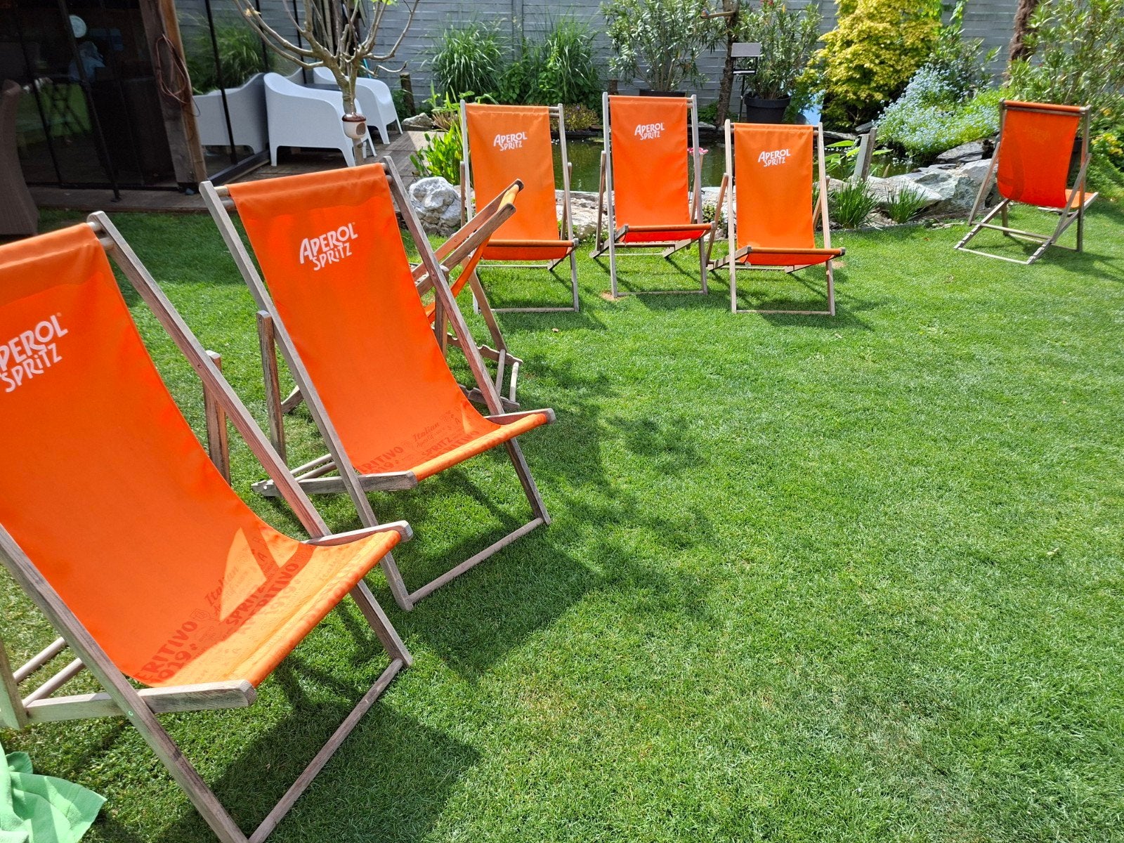 Strandstoel Aperol Spritz 10stuks. 65euro/stuk, Ophalen