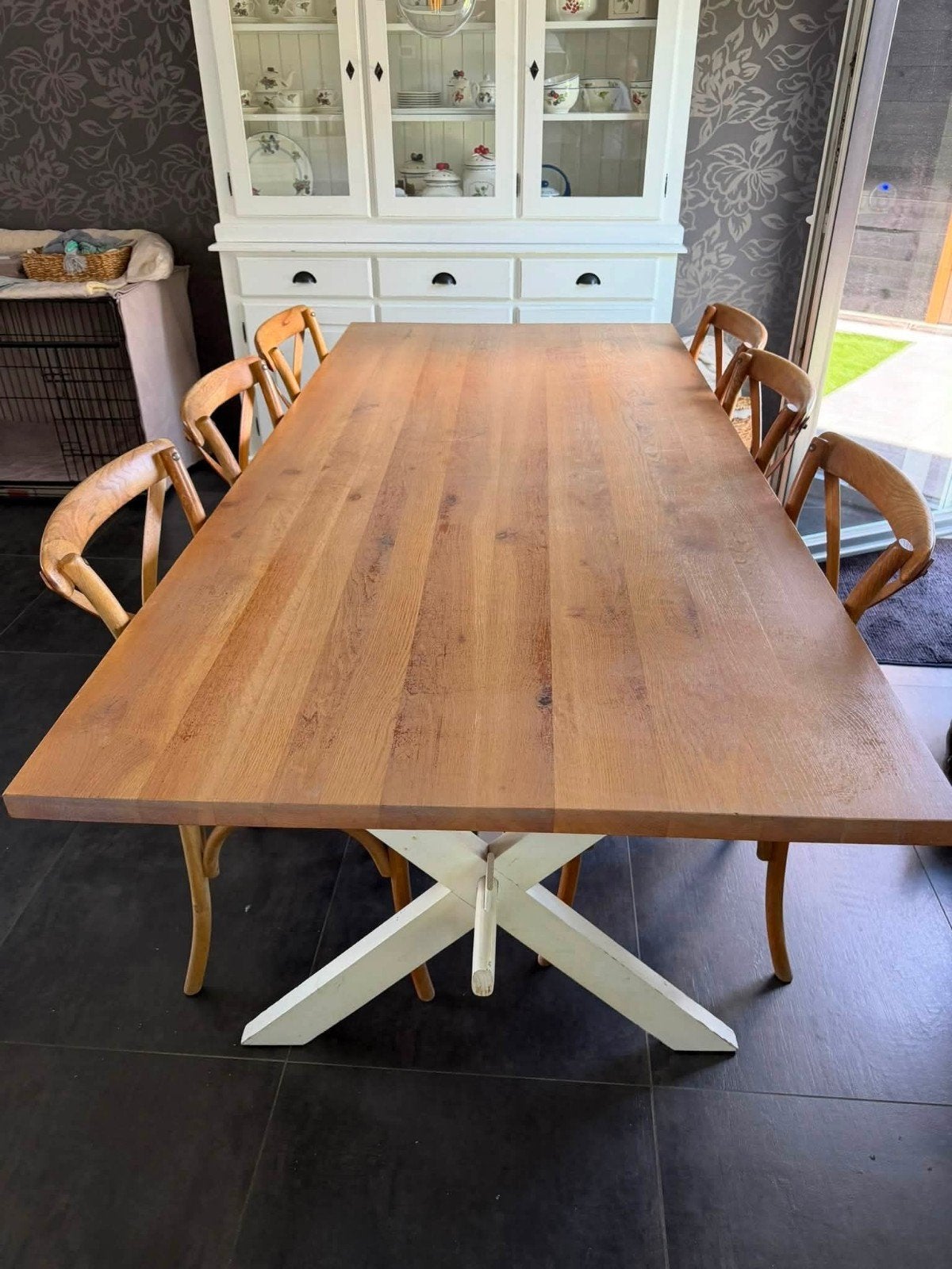 Très belle table en chêne + 6 chaises, Enlèvement