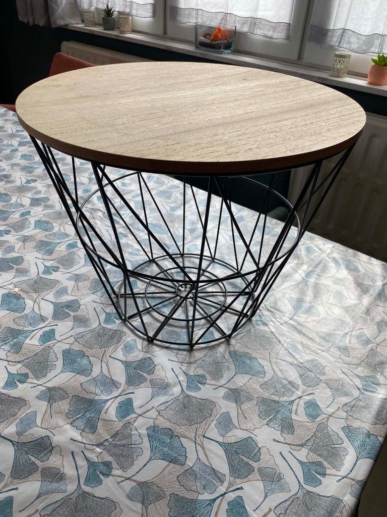 table d'appoint de salon, Moins de 50 cm, Rond, Comme neuf, Contemporain