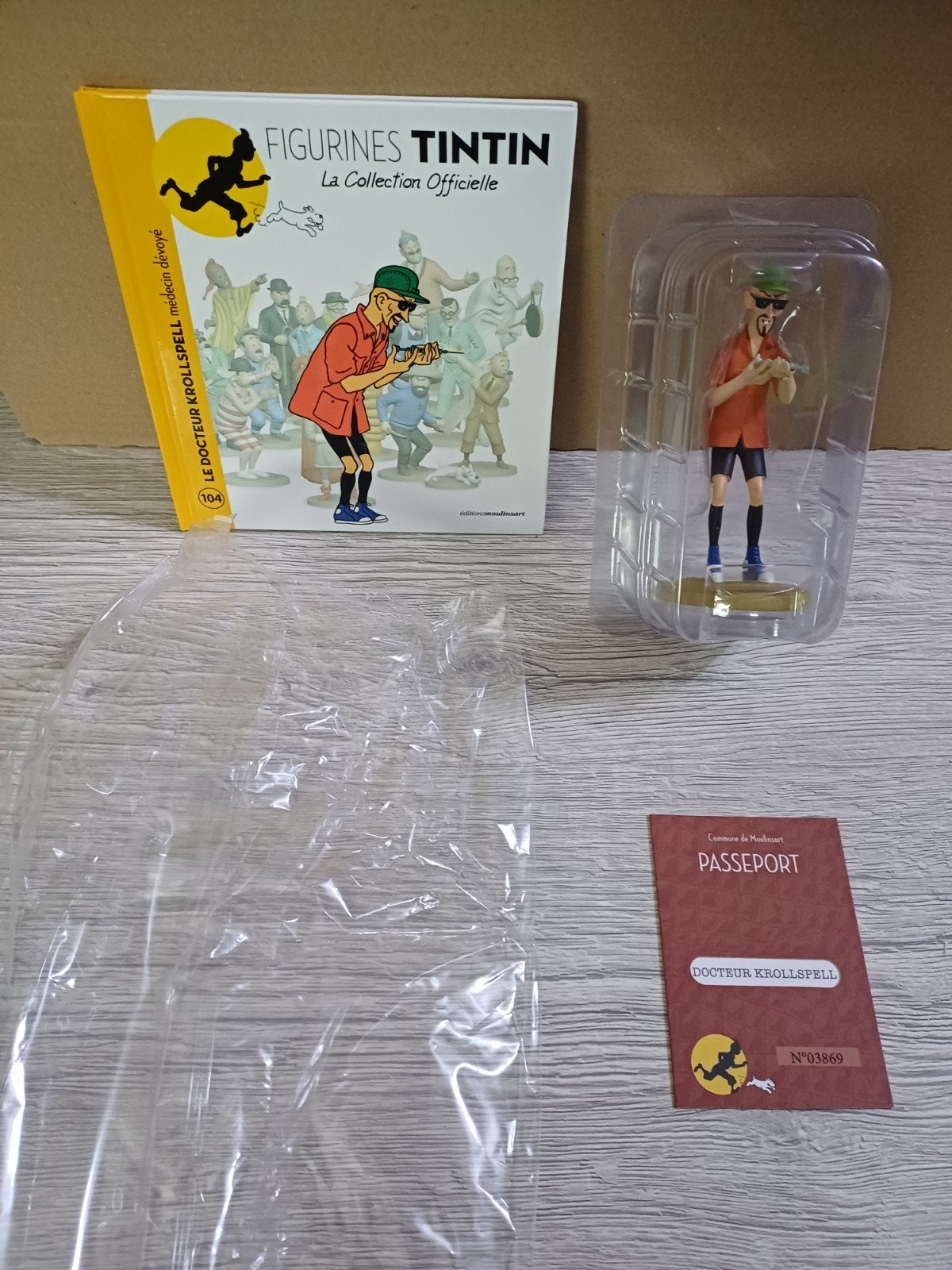 Figuur Doctor Krollspell 104 Kuifje, Ophalen of Verzenden, Kuifje, Zo goed als nieuw, Beeldje of Figuurtje