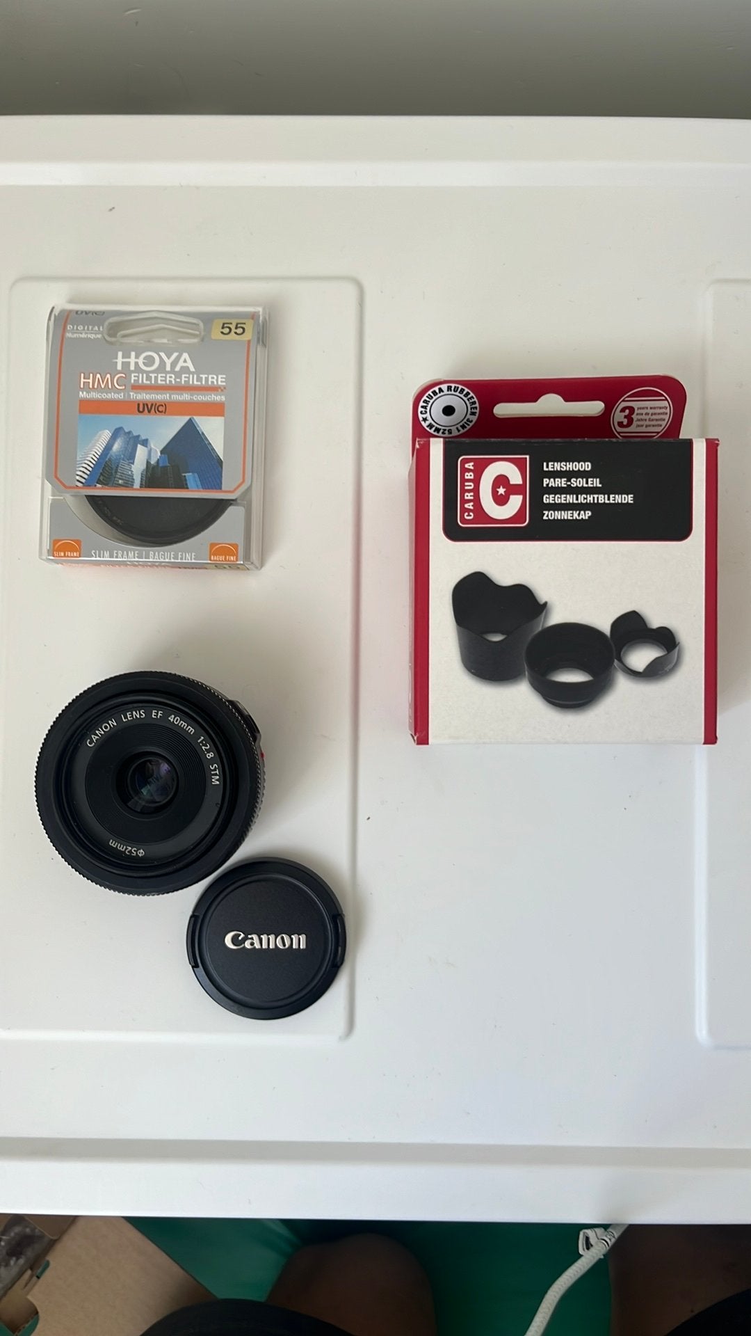 Canon EF 40mm 1:2.8 STM, Canon, Ophalen of Verzenden, Zo goed als nieuw, Zonnekap