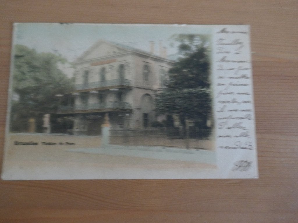 bruxelles théatre du parc, Verzamelen, Postkaarten | België, Verzenden, Gelopen, Brussel (Gewest)