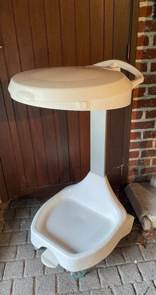 vuilbak vuilzakhouder pedaalvuilbak wielen tuin wasplaats, Huis en Inrichting, Ophalen, Kunststof, Gebruikt, Met pedaal