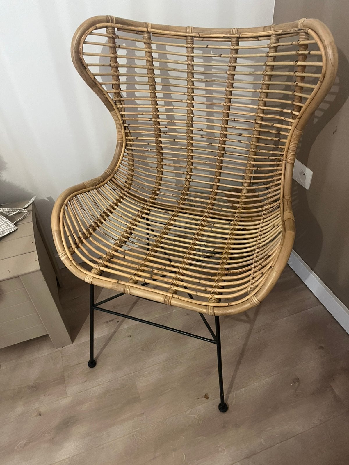 Rotan fauteuil, Huis en Inrichting, Ophalen, Zo goed als nieuw