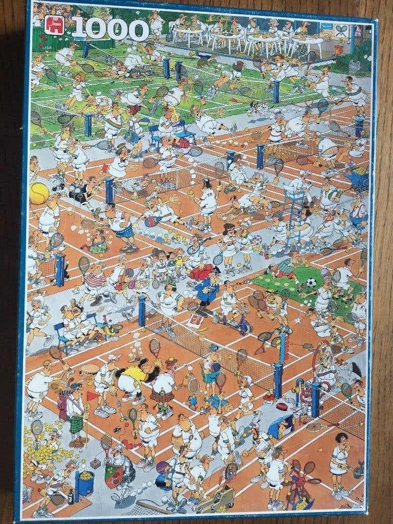 Puzzel Jumbo 1000 Jan Van haasteren Tennis, Hobby en Vrije tijd, Denksport en Puzzels, Ophalen of Verzenden, 500 t/m 1500 stukjes