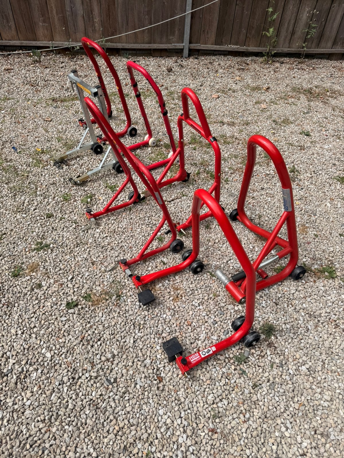 Paddock stand / motorsteun / motorbok, Motoren, Ophalen, Gebruikt