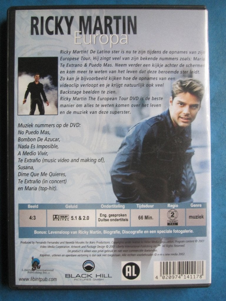 Ricky Martin - Europa, Engels, Alle leeftijden, Ophalen of Verzenden, Zo goed als nieuw
