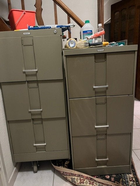 2 classeurs Mewaf vintage, Maison & Meubles, Plusieurs portes, Enlèvement, Utilisé, 100 à 150 cm