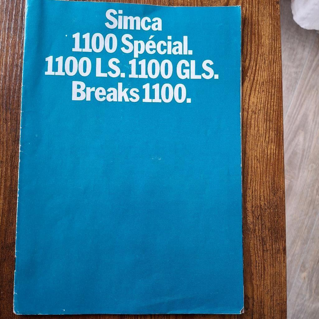 SIMCA 1100 Spécial 1961. 1100 LS. 1100 GLS. Pauses à 1100., Enlèvement ou Envoi, Utilisé, Autres marques
