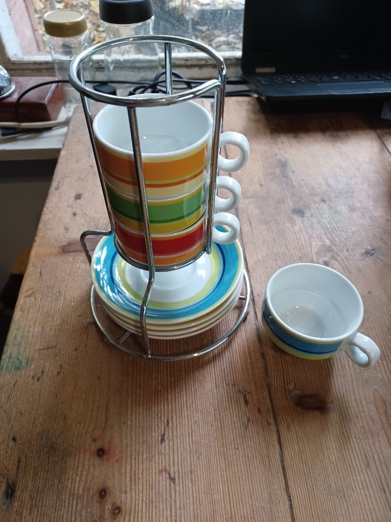 Koffie Tassen L.Dake en Zn, Enlèvement ou Envoi, Utilisé, Tasse(s) et/ou soucoupe(s)