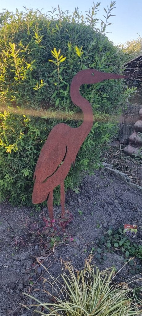 Roestig stalen tuinbeeld, Tuin en Terras, Ophalen, Zo goed als nieuw, Metaal, Dierenbeeld