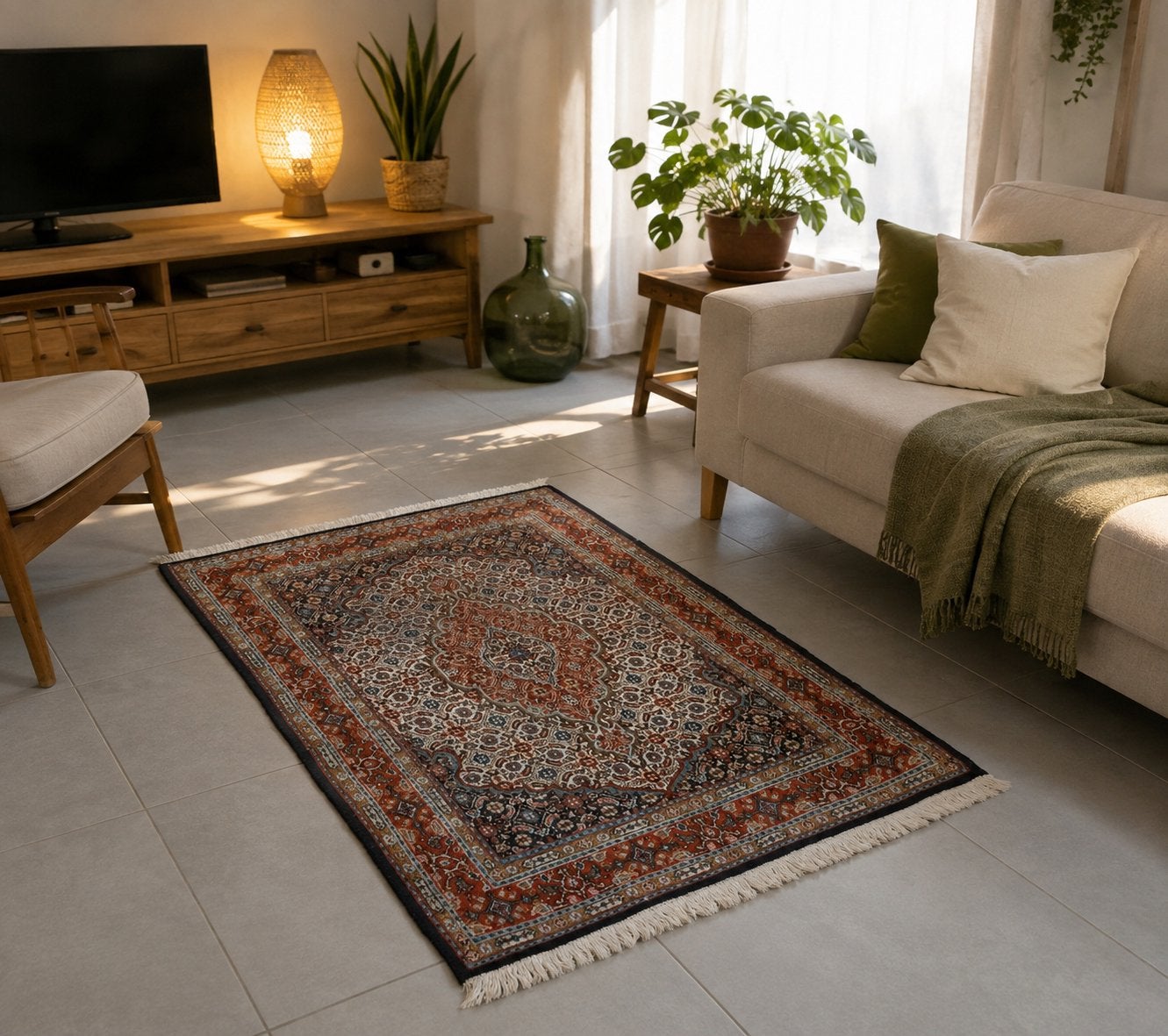 Perzisch vloerkleed 100x165cm, Ophalen, Gebruikt, 100 tot 150 cm, Perse