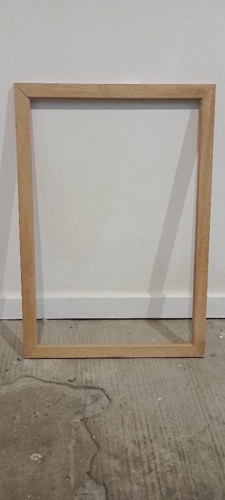 Leeg frame in ruw massief hout — 37x55 cm, c45, Ophalen, Gebruikt, Hout