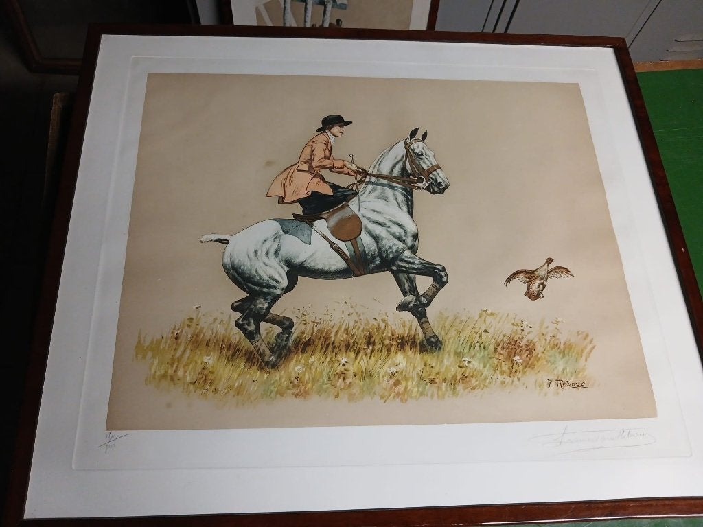 gesigneerde en genummerde litho François Rebour 1877-1942, Ophalen of Verzenden, Ingelijst