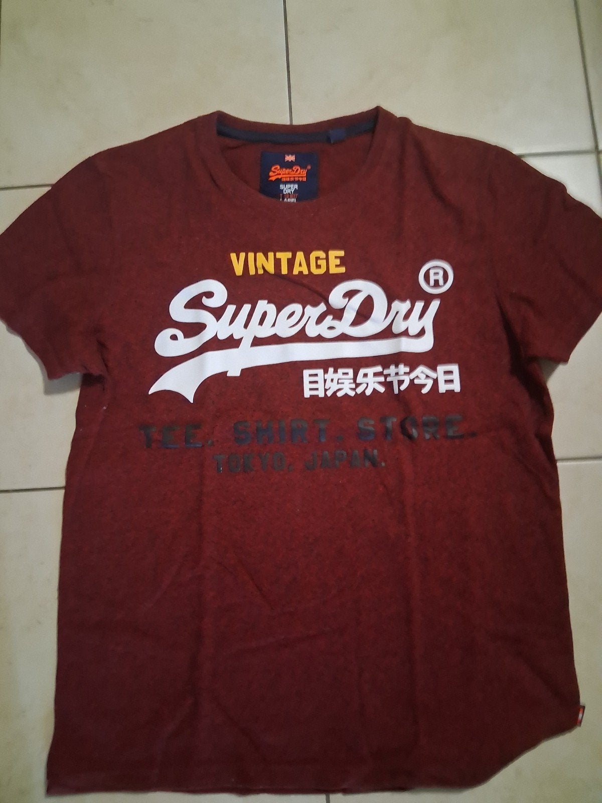 tee-shirt homme superdry, Gris, Enlèvement ou Envoi, Taille 56/58 (XL), Comme neuf